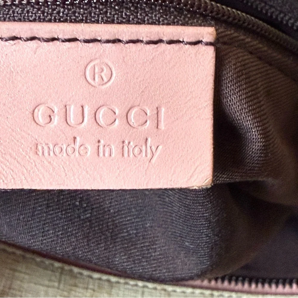 💎RARE GUCCI JOYLINE GG PLUS PVC LEATHER MESSENGER BAG/ GUARANTEED AUTHENTIC 💎 - Picture 7 of 12